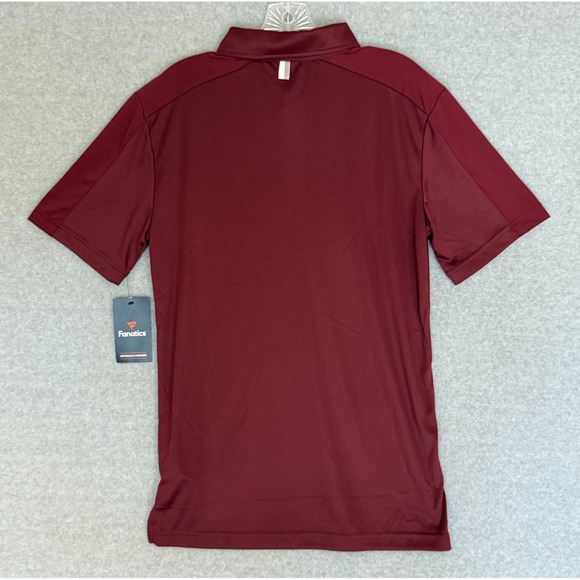 NEW! Fanatics Texas A&M Aggies Polo Shirt Mens Medium Burgundy Short Sleeve Golf - Picture 3 of 8